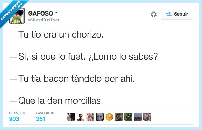chorizo,tio,lomo,bacon,embutido,morcilla,carne