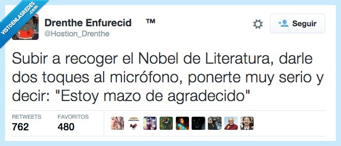 subir,recoger,nobel,literatura,mazo,agradecido,discurso