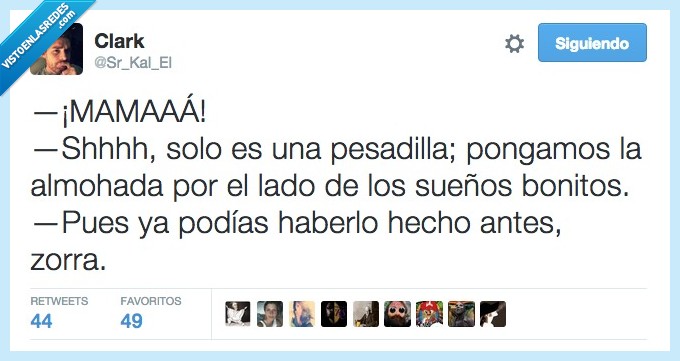 mama,madre,pesadilla,almohada,lado,sueños,bonitos,poner,antes