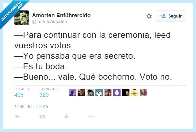 boda,votos,no,bochorno,secreto,voto no,vergüenza