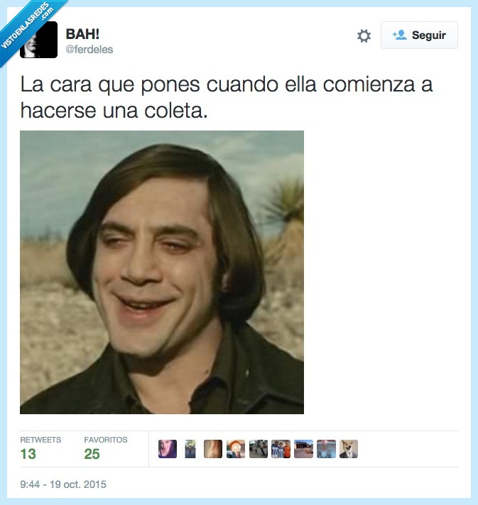 cara,pones,cuando,comienza,hacer,coleta,Bardem,No country for old men,No es país para viejos