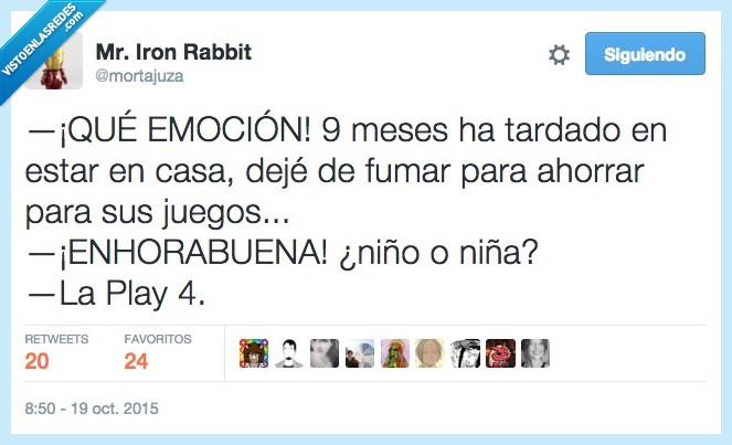 meses,emocion,tardar,nueve,llegar,casa,ahorrar,juegos,fumar,dejar,Playstation 4,play 4,play4,playstation4,play,playstation,niño,niña,pagar,bebe,hijo