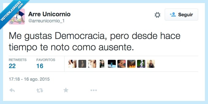 gustas,gustar,democracia,como,ausente,tiempo