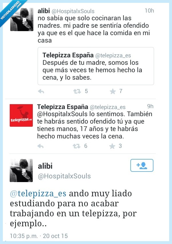 telepizza,deal with it,turn down for what,twitter,trabajar,estudiar,liado,cocinar