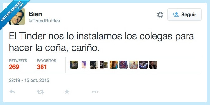 Tinder,instalamos,instalar,colegas,coña,cariño,novia