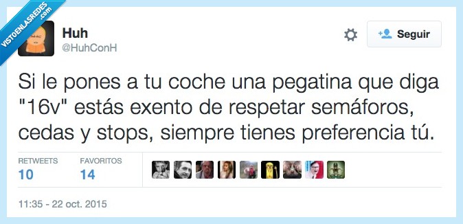 coche,pegatina,cani,16v,exento,respetar,semaforos,normas,preferencia