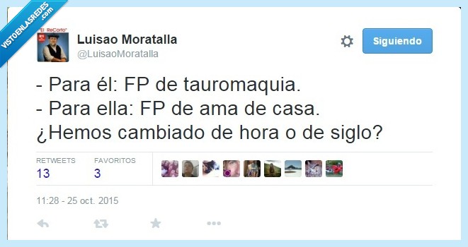 fp,tauromaquia,ama de casa,labores,educacion,pasado,España