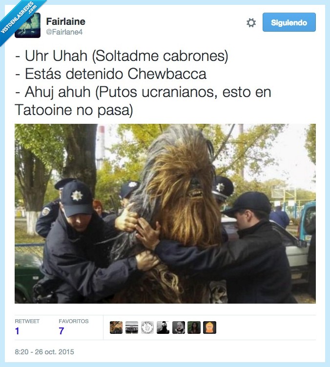 policia,Ucrania,detener,Tatooine,soltar,Star Wars,disfraz