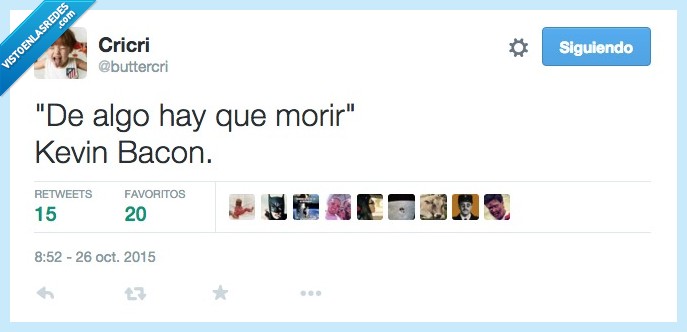 algo,morir,cancer,bacon,Kevin Bacon,OMS,cancerigeno