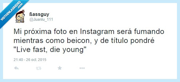 Bacon,comida,OMS,cáncer,fumar,tabaco,live fast die young