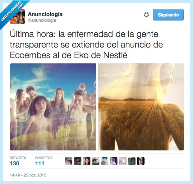 ultima hora,enfermedad,gente,transparente,extiende,extender,anuncio,Ecoembes,Eko,nescafé,montaje,publidad