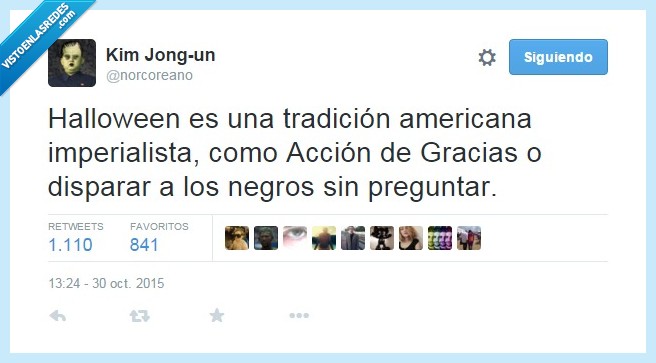 tradiciones americanas,disparar a los negros,racistas,policía,Halloween,acción de gracias
