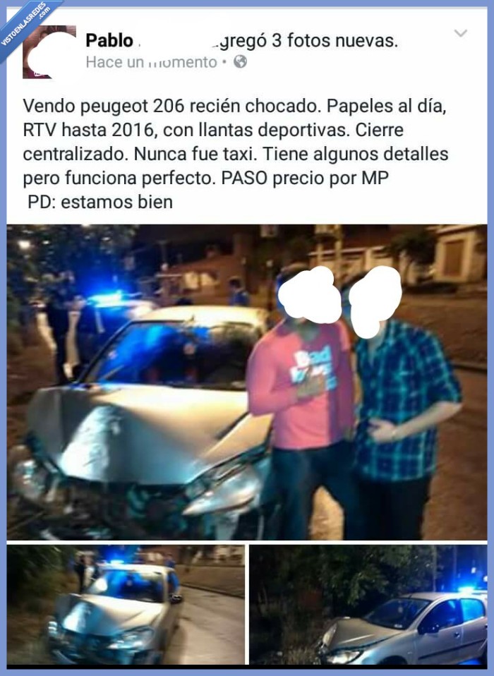 coche,accidente,vender,precio,barato,wtf
