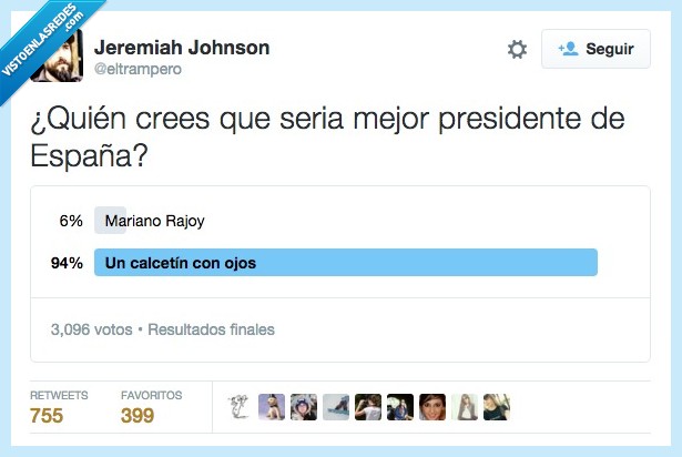 mejor,presidente,España,Mariano Rajoy,encuesta,calcetin,ojos
