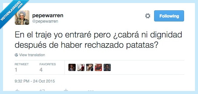 dignidad,patatas,traje,entrar,adelgazar,dieta,rechazar