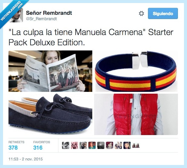 Manuela Carmena,culpa,pp,pulsera,españa,bandera,partido popular,ABC,mocasines,chaleco