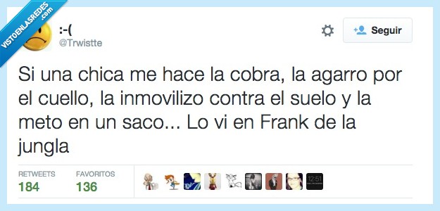 chica,cobra,agarrar,cuello,inmovilizo,suelo,saco,Frank de la Jungla,beso