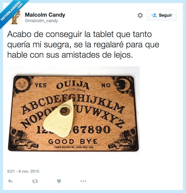 ouija,tablet,hablar,amigas,suegra,yerno,madre