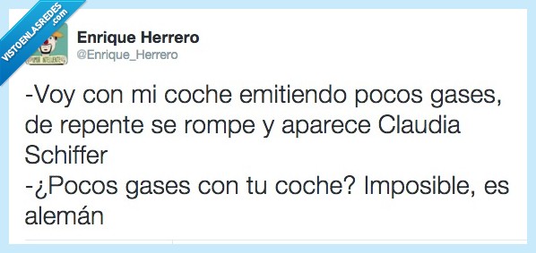 Volkswagen,humo,claudia schiffer,gases,contaminar,aleman