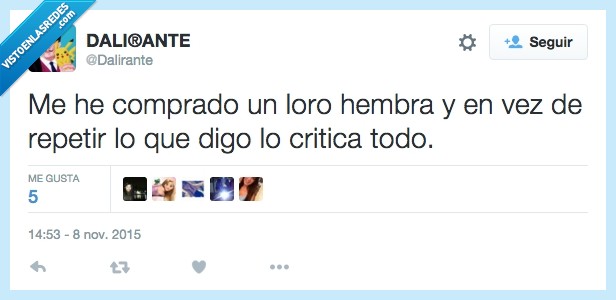 dalirante,loro,mujer,criticar,twitter,repetir