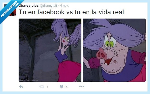 Twitter,redes sociales,Facebook,postureo,bruja,guapa,fea,Madame Mim,Merlín el encantador