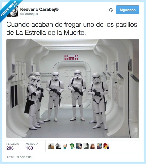 Estrella de la Muerte,pasillo,fregado,fregar,acabar,Stormtrooper,esperar,soldado,imperial,Star Wars