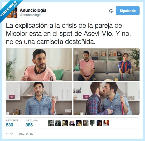 explicacion,crisis,pareja,micolor,Asevi Mio,gay,camiseta,desteñida,barça,madrid