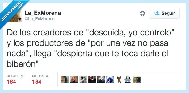 creadores,descuida,controlo,una vez,pasa,nada,embarazo,deseado,no,pareja,biberon,bebe,niño,hijo