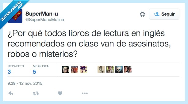 libros,inglés,clase,misterios,robos,asesinatos,temática