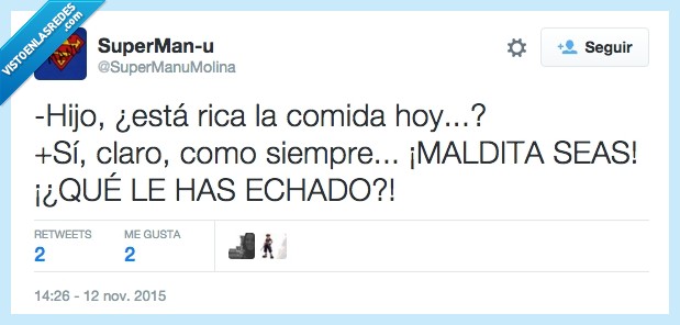 madre,hijo,comida,rica,ingrediente,raro,algo que no te gusta