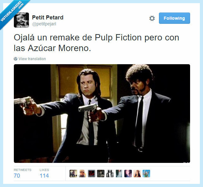 azúcar mpreno,tarantino,remake,versión,pul fiction