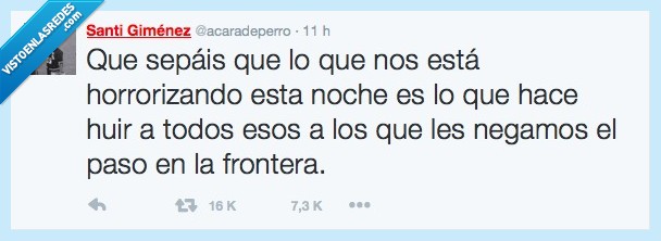 Atentado,Paris,Refugiados,ISIS,Racismo,Santi Giménez