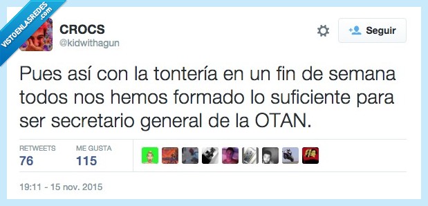 tontería,fin,semana,formado,formar,suficiente,cuñaos,secretario,general,OTAN