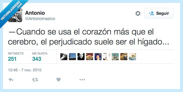 corazon,cerebro,usar,mas,perjudicado,higado,beber,olvidar