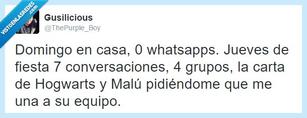 hogwarts,carta,whatsapp,conversaciones,inoportunos