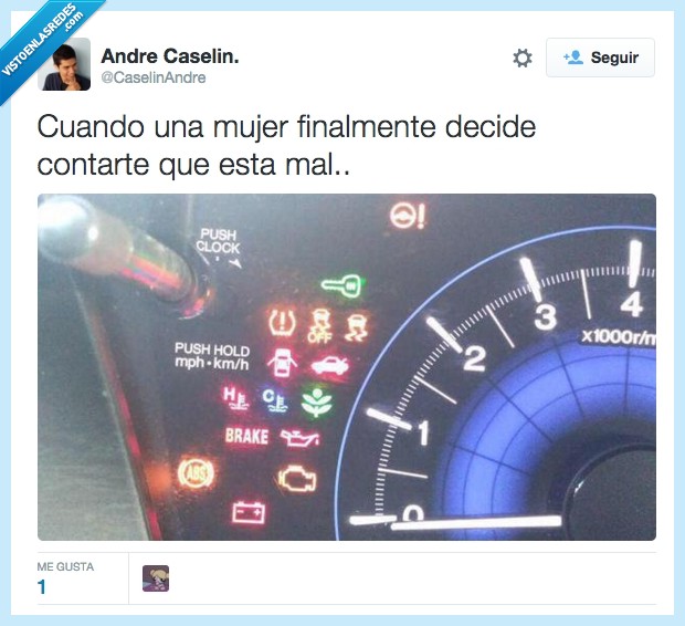 Mujer,mal,hacer,hombre,todo,aviso,alerta,coche,estropeado,roto,avisar