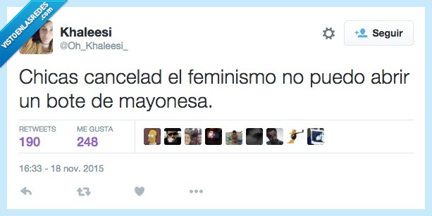 Cancelar,feminismo,chicas,abrir,bote,tarro,mayonesa