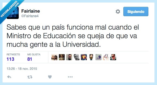 país,funciona,funcionar,mal,queja,ministro,educación,mucha,demasiada,gente,universitat