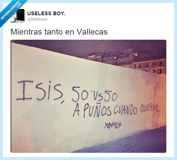 vallecas,isis,terroristas,pelea,puños,querais,querer,terrorismo