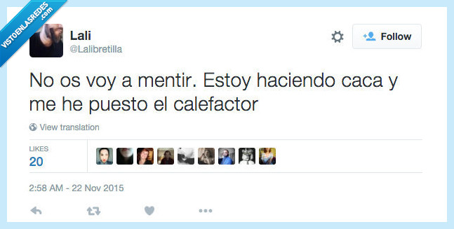 mentir,caca,calefactor,frio,invierno