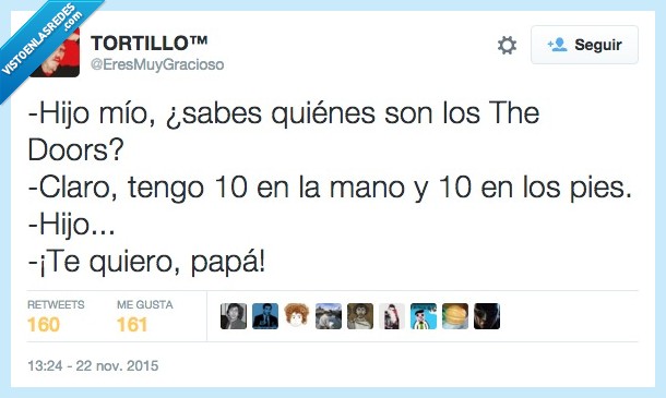 The Doors,papa,hijo,madre,dedo,mano,dedos