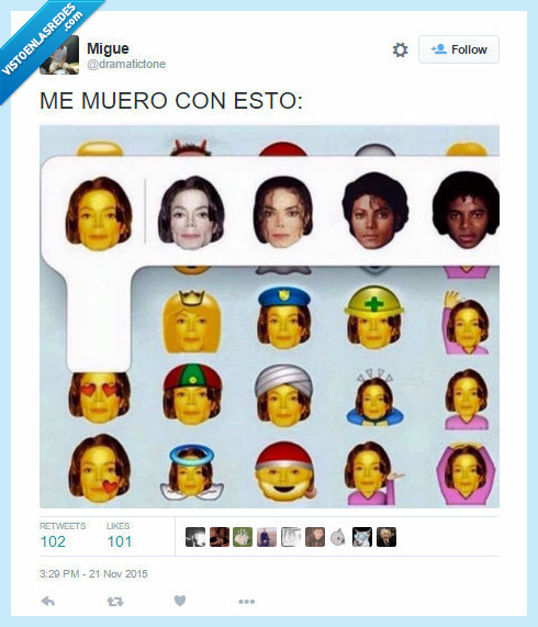 Michael JAckson,emojis,emoticonos,smileys,color,piel,raza,elegir