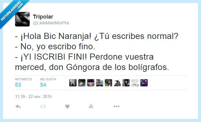 boligrafo,escribe,escribir,canción,merced,finolis,Bic,Fino,Cristal,Góngora