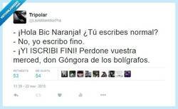 Enlace a Ñiñiñí, mírame, soy el Bic Naranja ñiñiñi por @LluisManMorPra