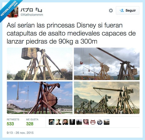 princesas,Disney,catapultas,versión