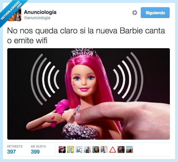 nueva,barbie,pelo,rosa,cantar,wifi,emitir