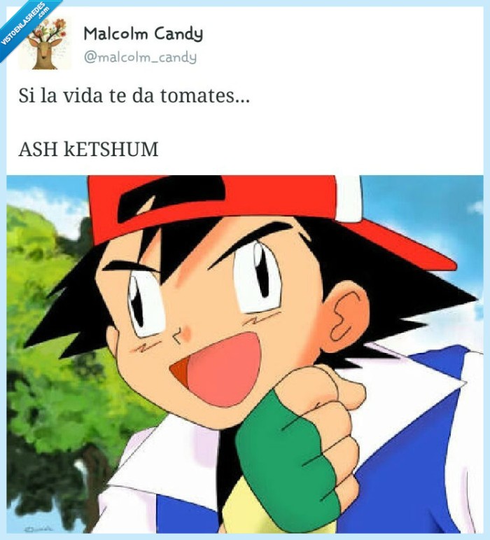 vida,da tomates,pokemon,ash,ketchum,haz,ketchup