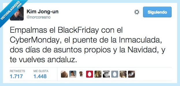 empalmas,empalmar,Black Friday,Cyber monday,puente,inmaculada,asuntos propios,navidad,vacaciones,andaluz,andalucía