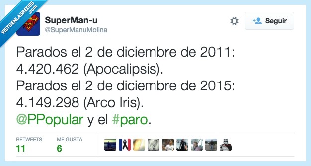 paro,noviembre,diciembre,2011,2015,apocalipsis,arco iris,pp,partido popular
