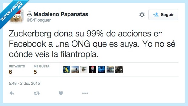 Mark Zuckerberg,donar,dinero,euro,acciones,ONG,organización,suya,filantropía